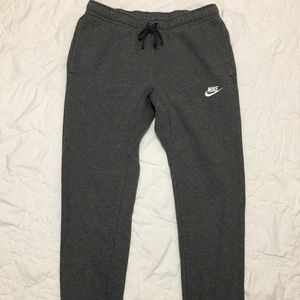 Nike Mens Gray Fleece Joggers Size S